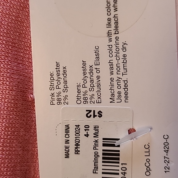 MIXIT BRAND WOMENS SOCKS BUNDLE TOTAL OF 6 PAIRS OF PINK TURN CUFF SOCKS - Picture 4 of 4